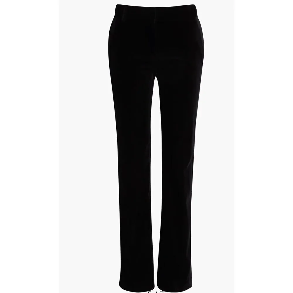 NWT Frame Sheen Noir Mini Boot Velvet Trousers Size 2
